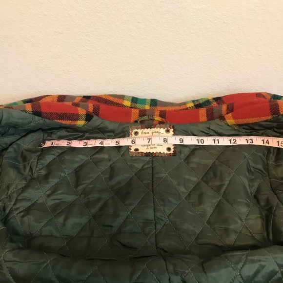 FREE PEOPLE PLAID WOOL BLEND CROPPED JACKET SIZE 2 - Picture 8 of 11